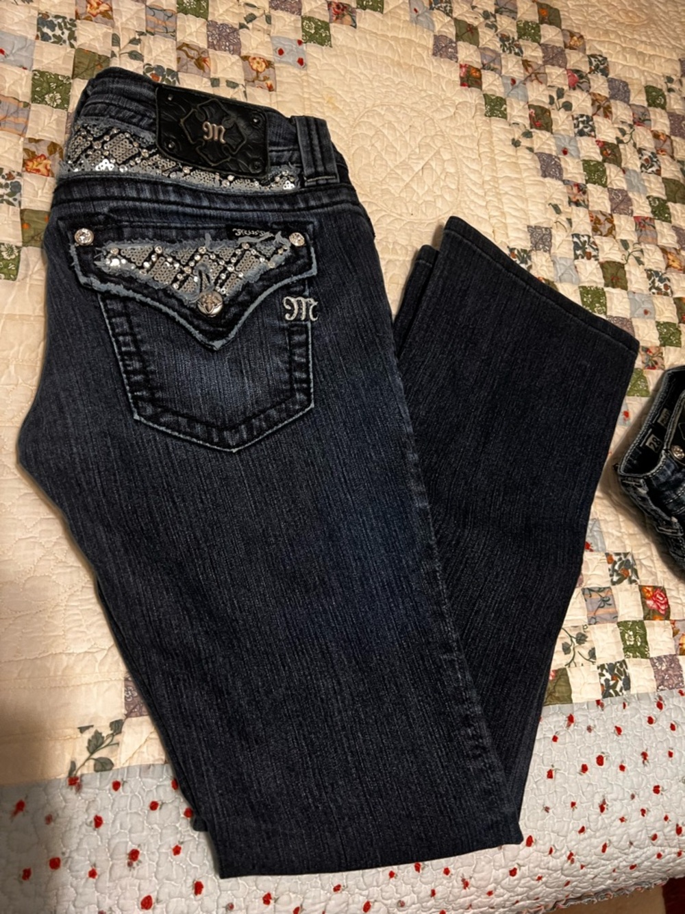 Miss Me Women's Dark Wash Embellished Jeans